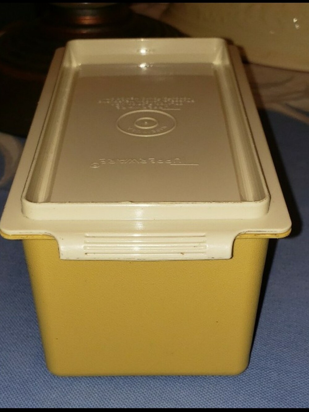 Vintage Harvest Gold & Cream Tupperware Butter Keeper
